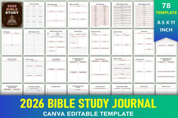 Download Editable 2026 Bible Study Journal - Premium Resources