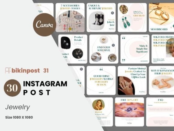 Download Jewelry Canva Instagram Post Template - Instagram post template Collection