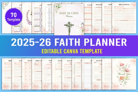 Download 2025-26 Faith Planner Canva - Premium Bundle