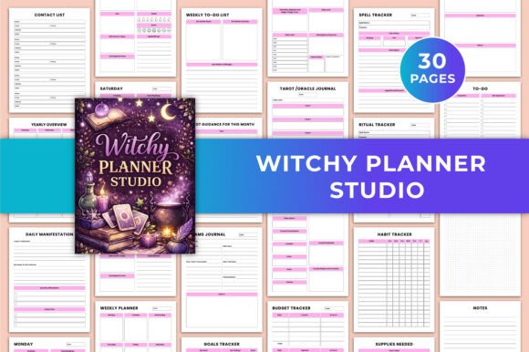 Download Witchy Planner Studio KDP Graphic - Graphic Collection