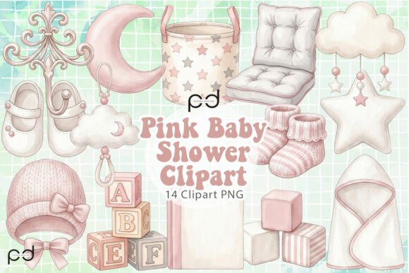 Download Pink Baby Shower Clipart Graphics - Graphic Collection